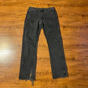 Vintage Dickies Black Distressed Straight Leg Jeans